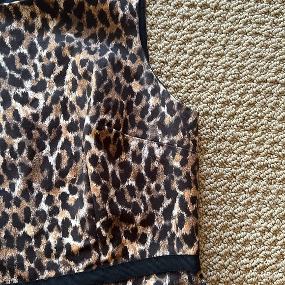 Loft Petite dress size 2P sleeveless leopard print - Picture 4 of 14